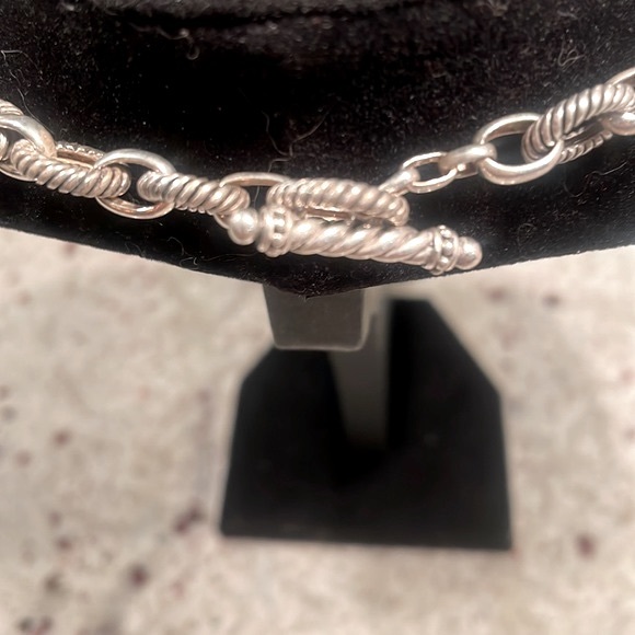 Sterling Silver 18”, wide link chain w citrine pendant. EUC. As is. See images - Picture 12 of 14